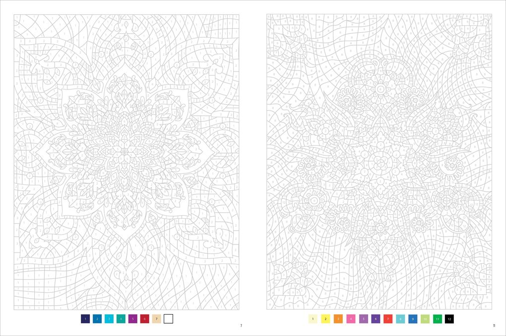Weitere Ansicht: Malen nach Zahlen: Mandalas