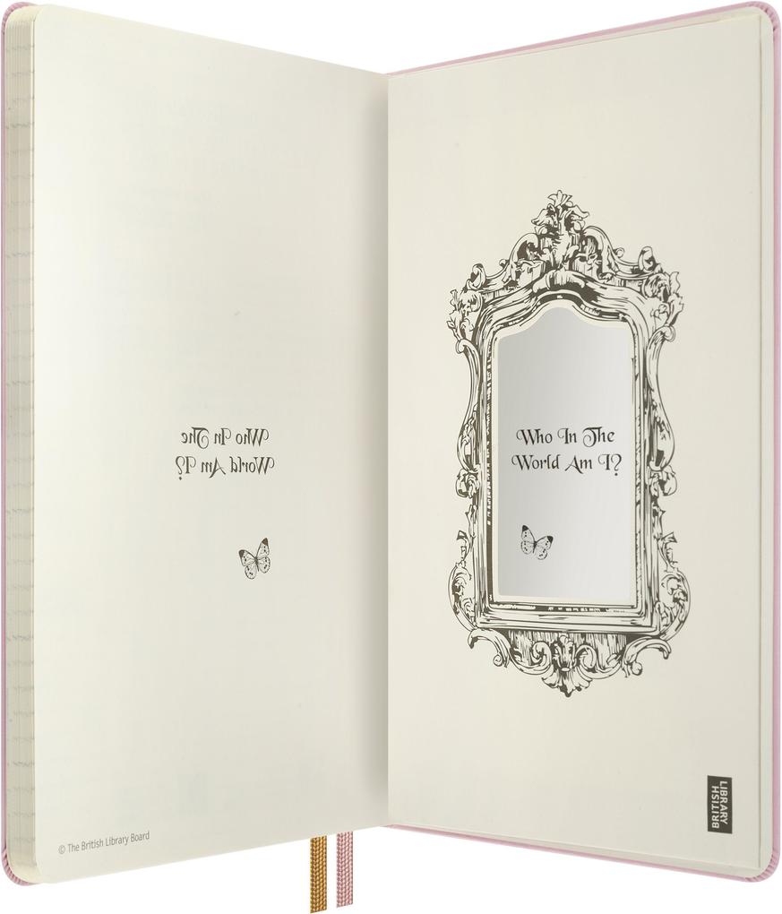 Weitere Ansicht: Moleskine Alice im Wunderland Notizbuch limitierte Ausgabe, L/A5, liniert, fester Einband