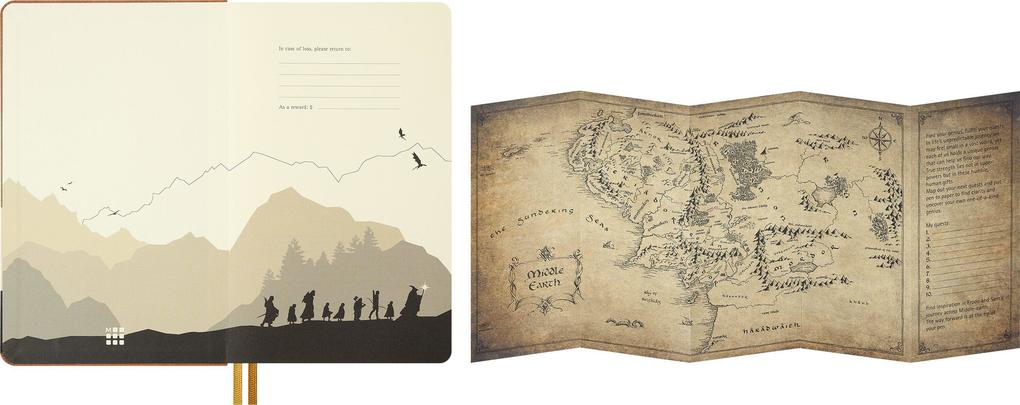 Weitere Ansicht: Moleskine Der Herr der Ringe Notizbuch Frodo Sam limitierte Ausgabe, L/A5, liniert, fester Einband