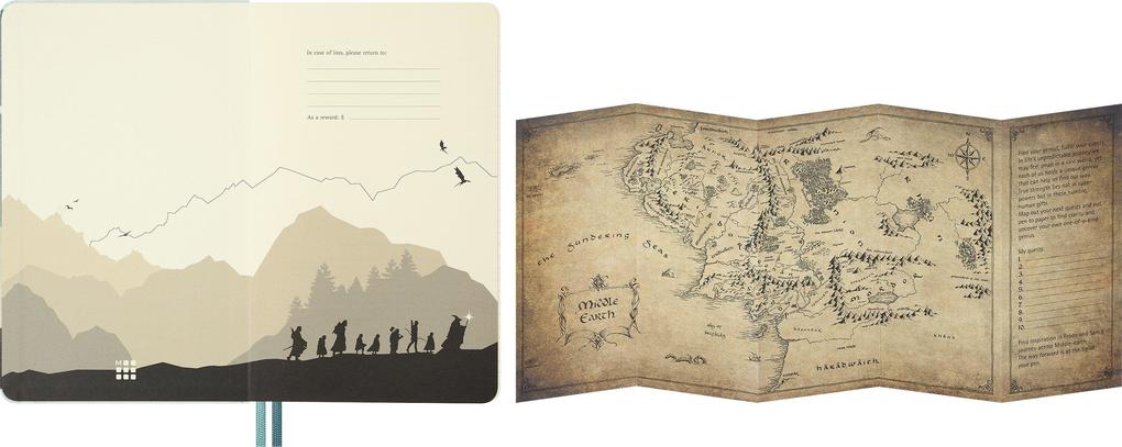 Weitere Ansicht: Moleskine Der Herr der Ringe Notizbuch Aragorn limitierte Ausgabe, L/A5, liniert, fester Einband