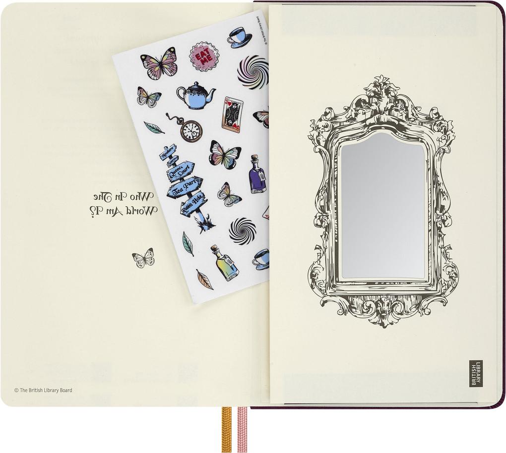 Weitere Ansicht: Moleskine Alice im Wunderland Notizbuch limitierte Ausgabe, L/A5, blanko, fester Einband