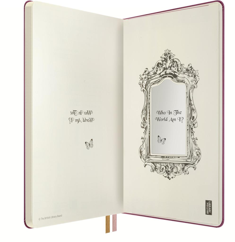 Weitere Ansicht: Moleskine Alice im Wunderland Notizbuch limitierte Ausgabe, L/A5, blanko, fester Einband
