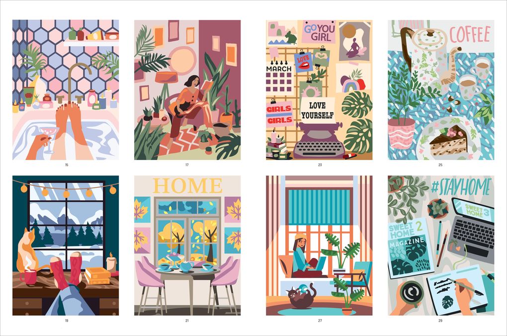 Weitere Ansicht: Malen nach Zahlen: Cosy Places