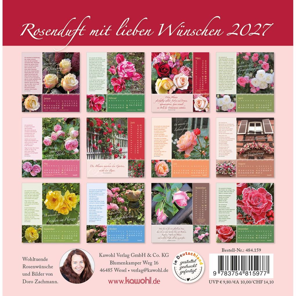 Weitere Ansicht: Rosenduft mit lieben Wünschen 2027 | Doro Zachmann