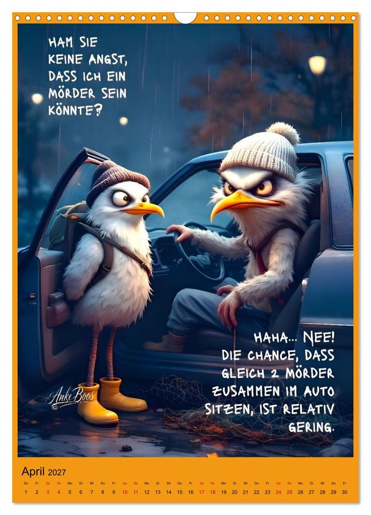 Weitere Ansicht: Böse Möwen - Jenseits des guten Geschmacks (Wandkalender 2027 DIN A3 hoch), CALVENDO Monatskalender | Dinklage Boos, Calvendo