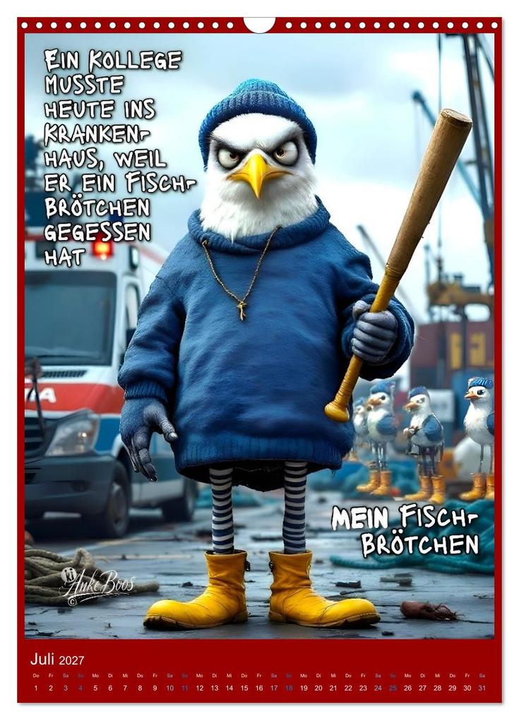 Weitere Ansicht: Böse Möwen - Jenseits des guten Geschmacks (Wandkalender 2027 DIN A3 hoch), CALVENDO Monatskalender | Dinklage Boos, Calvendo