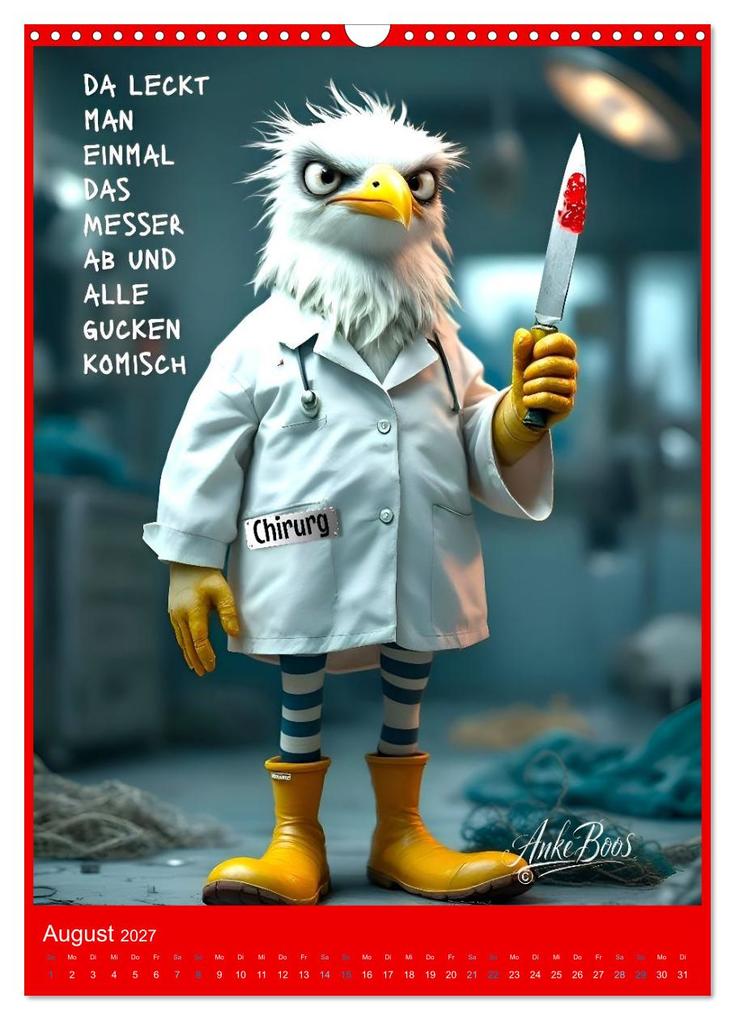 Weitere Ansicht: Böse Möwen - Jenseits des guten Geschmacks (Wandkalender 2027 DIN A3 hoch), CALVENDO Monatskalender | Dinklage Boos, Calvendo