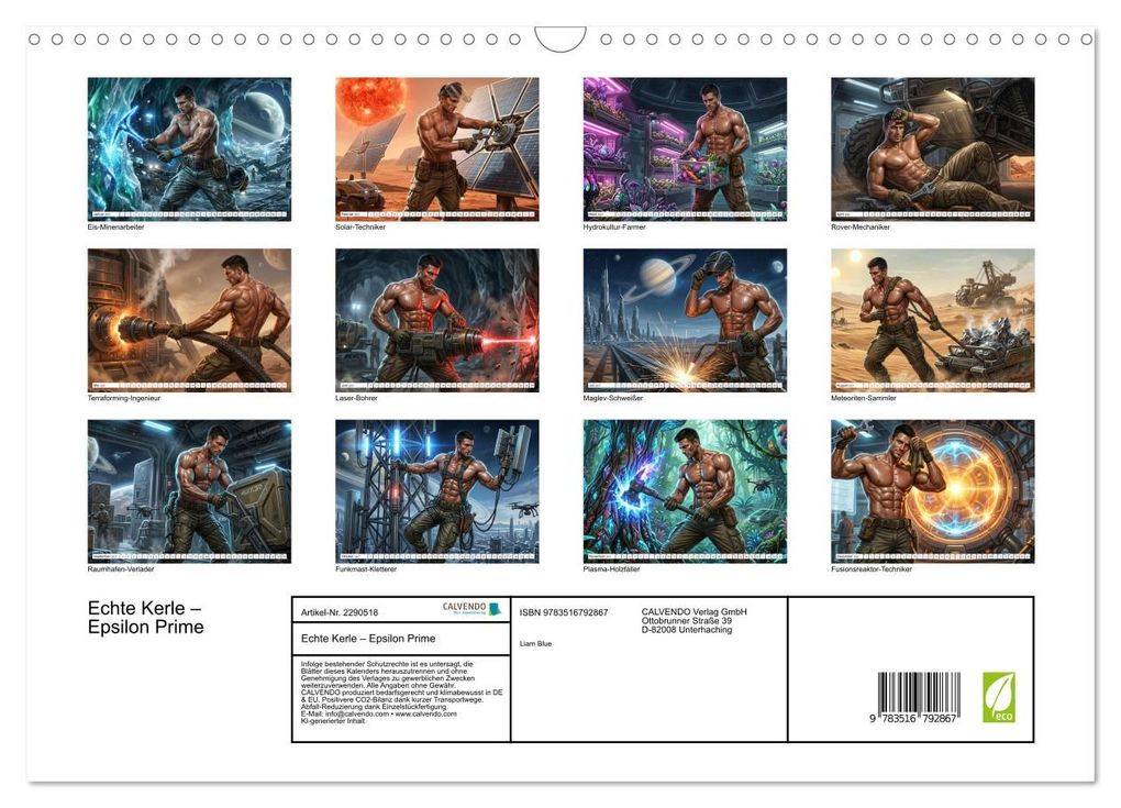 Weitere Ansicht: Echte Kerle - Epsilon Prime (Wandkalender 2027 DIN A3 quer), CALVENDO Monatskalender | Liam Blue, Calvendo