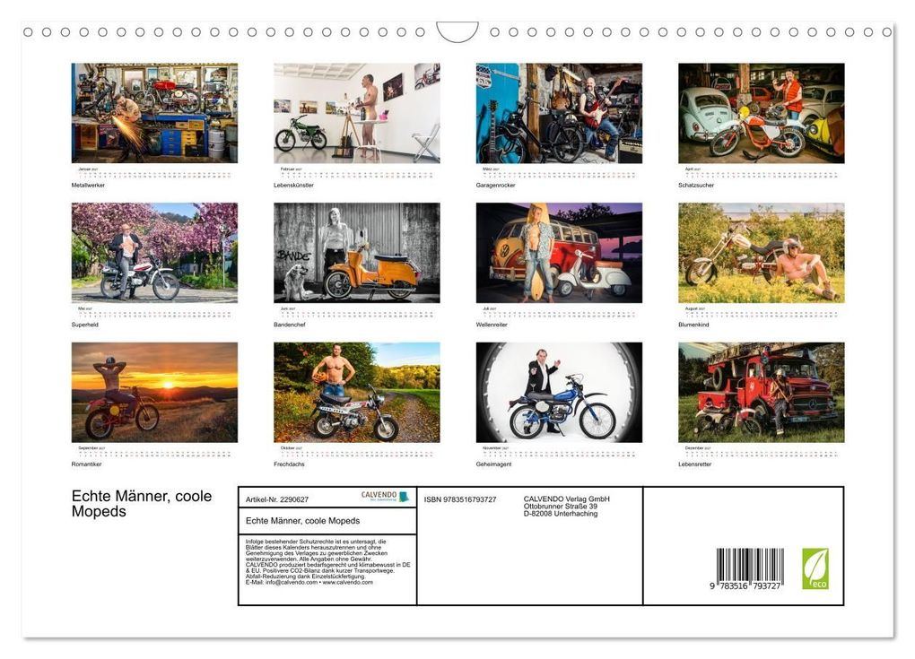 Weitere Ansicht: Echte Männer, coole Mopeds (Wandkalender 2027 DIN A3 quer), CALVENDO Monatskalender | Frank Kremer & Richard Kiefer, Calvendo