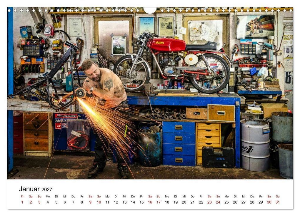 Weitere Ansicht: Echte Männer, coole Mopeds (Wandkalender 2027 DIN A3 quer), CALVENDO Monatskalender | Frank Kremer & Richard Kiefer, Calvendo