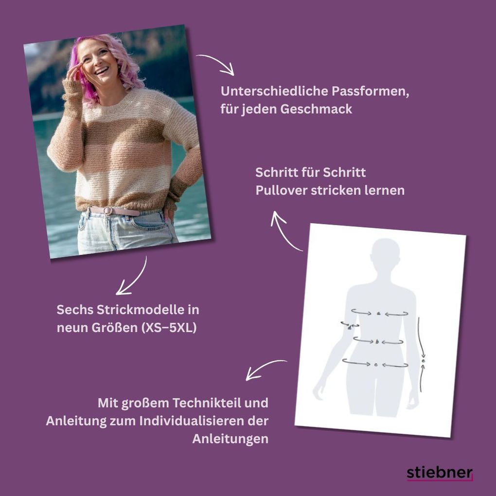 Weitere Ansicht: Pullover stricken ganz einfach | Chantal Miyagishima
