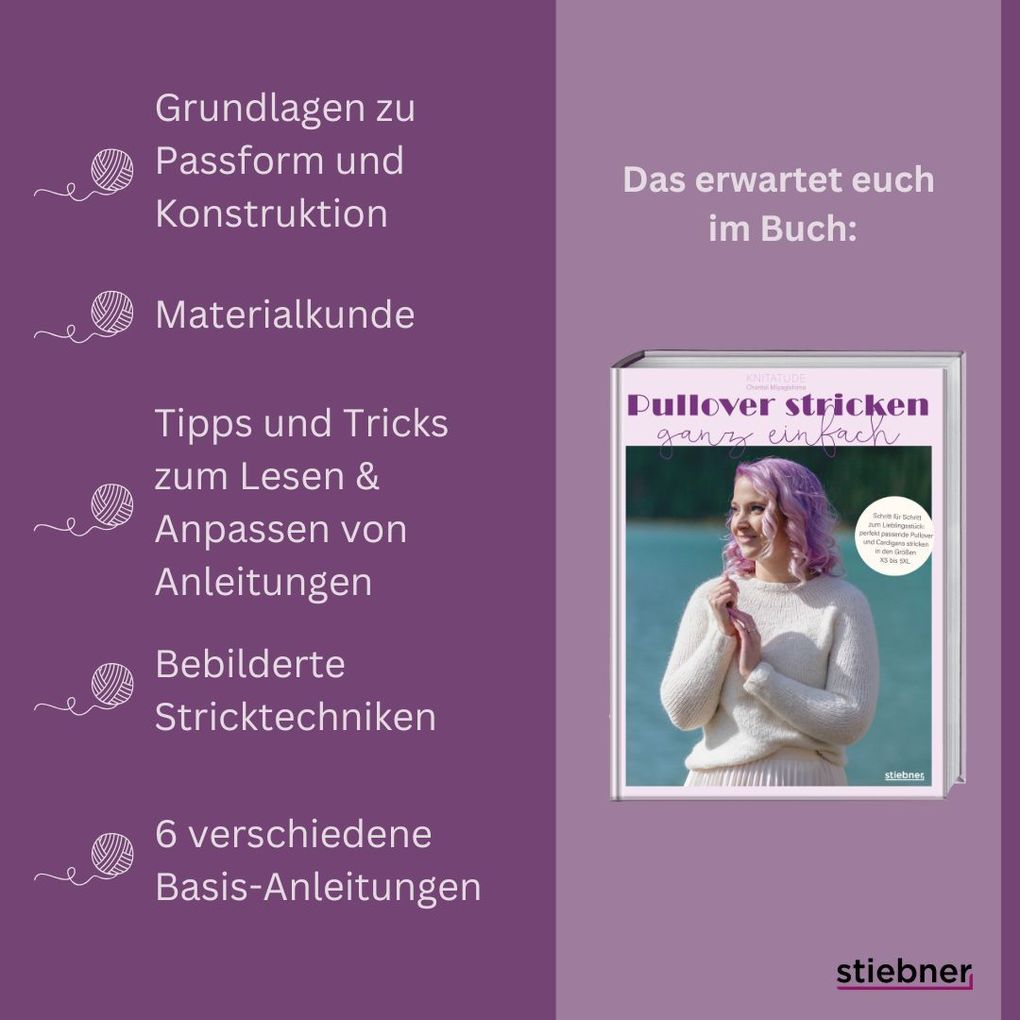 Weitere Ansicht: Pullover stricken ganz einfach | Chantal Miyagishima