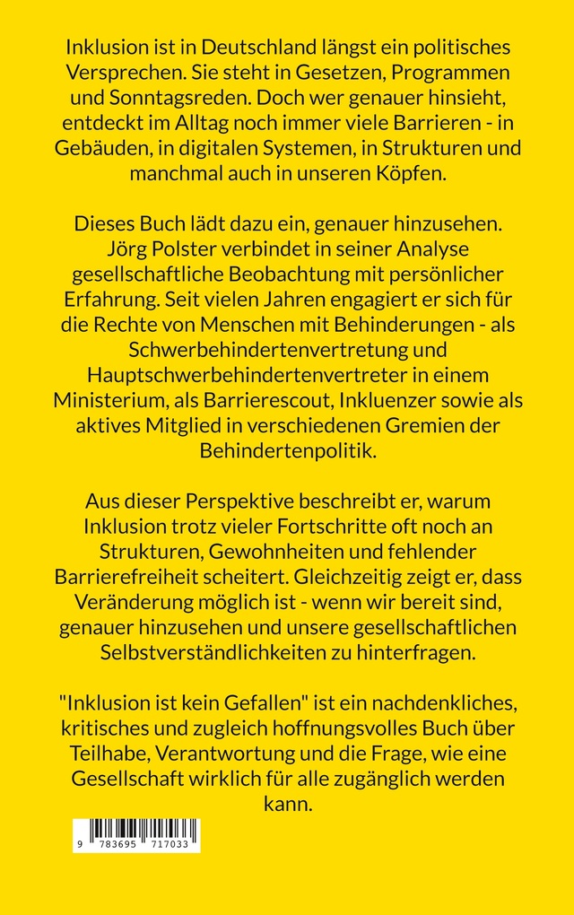 Weitere Ansicht: Inklusion ist kein Gefallen | Jörg Polster