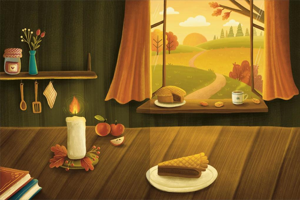 Weitere Ansicht: Erstes Stickern - Im Herbst