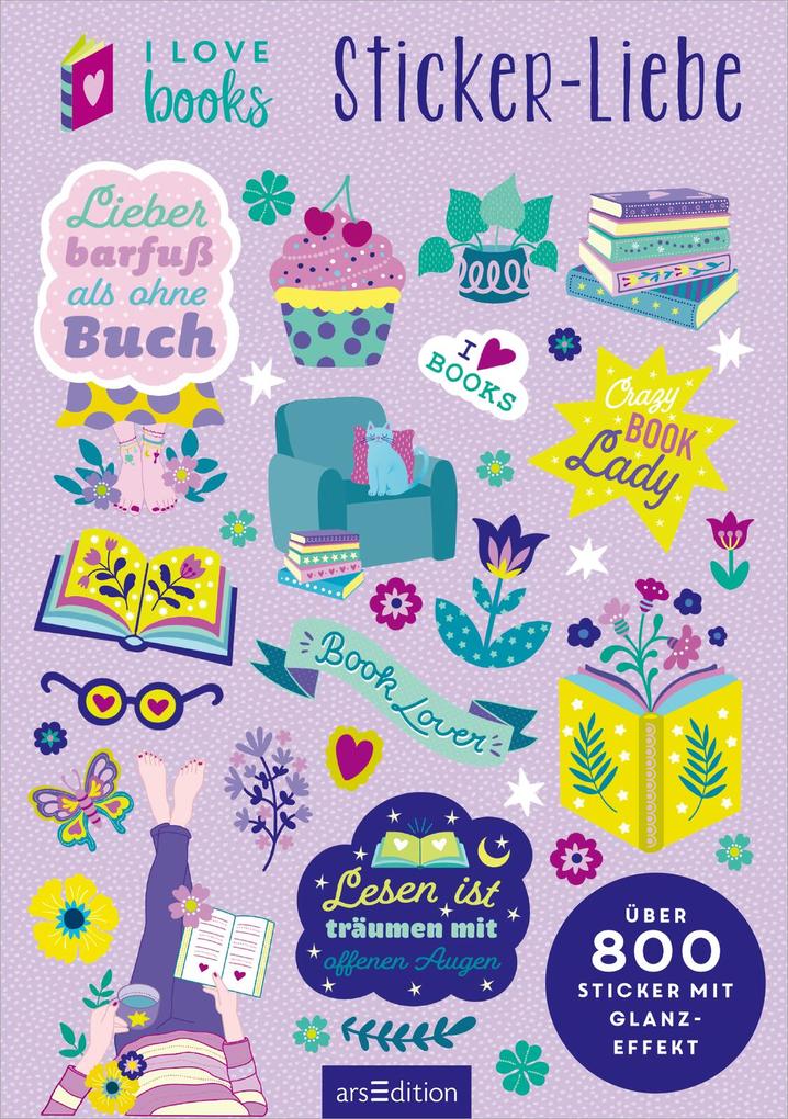 Weitere Ansicht: I Love Books - Sticker-Liebe