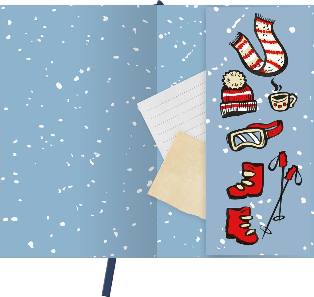 Weitere Ansicht: myNOTES Papeterie: Notizbuch A6 Österreich - Schneeglück & Ski-Momente