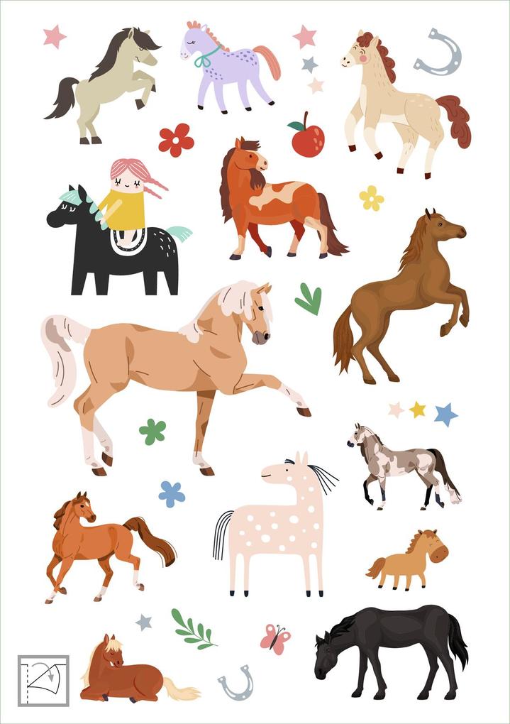 Weitere Ansicht: Glanz-Sticker - Pferde