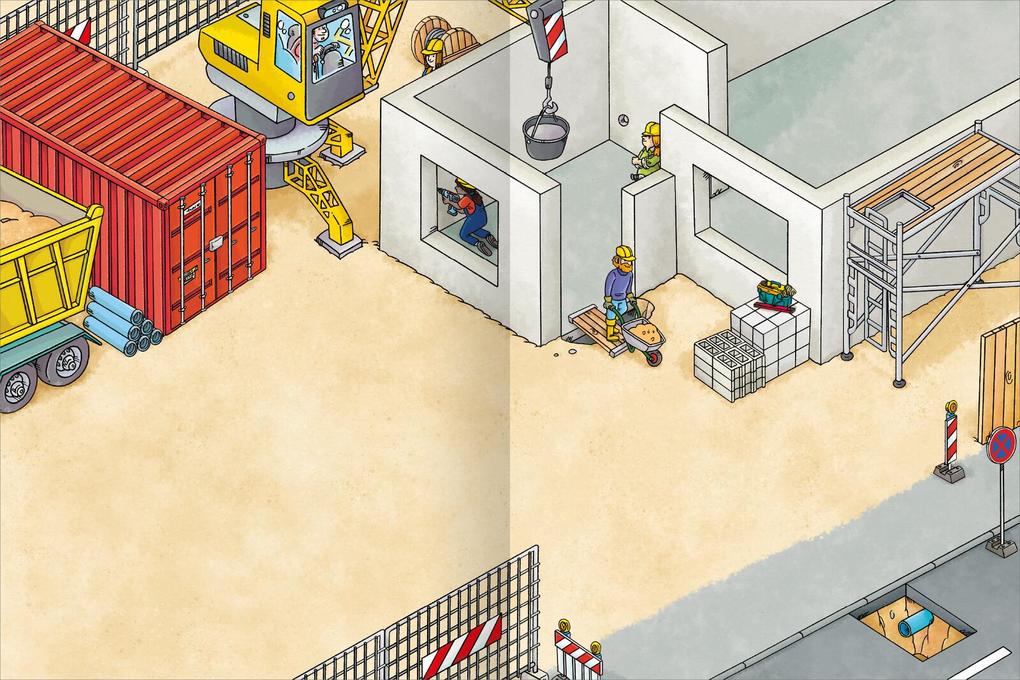 Weitere Ansicht: Das Metallic-Stickerbuch - Baustelle