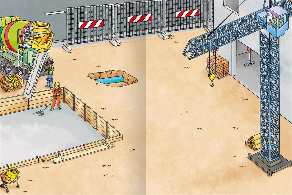 Weitere Ansicht: Das Metallic-Stickerbuch - Baustelle