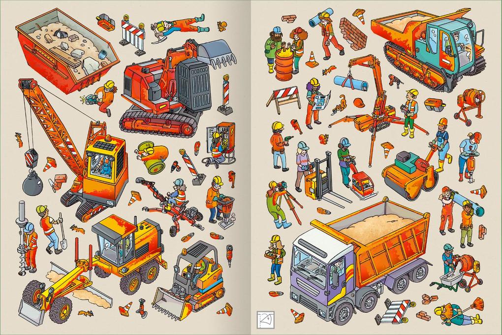 Weitere Ansicht: Das Metallic-Stickerbuch - Baustelle