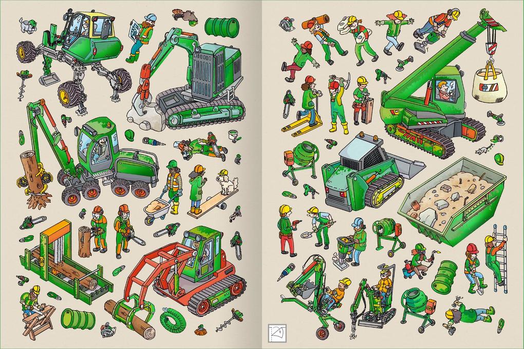 Weitere Ansicht: Das Metallic-Stickerbuch - Baustelle