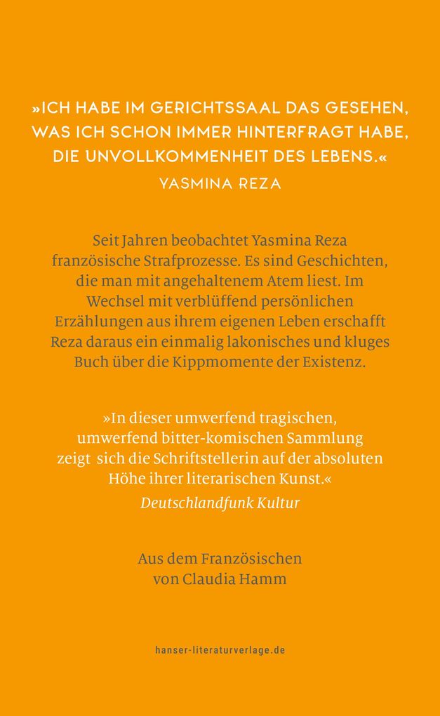 Weitere Ansicht: Die Rückseite des Lebens | Yasmina Reza