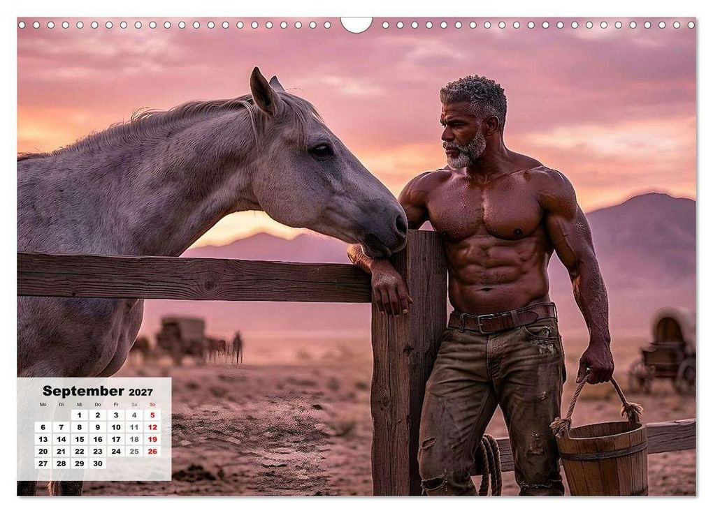 Weitere Ansicht: Echte Kerle - Wilder Westen (Wandkalender 2027 DIN A3 quer), CALVENDO Monatskalender | Liam Blue, Calvendo