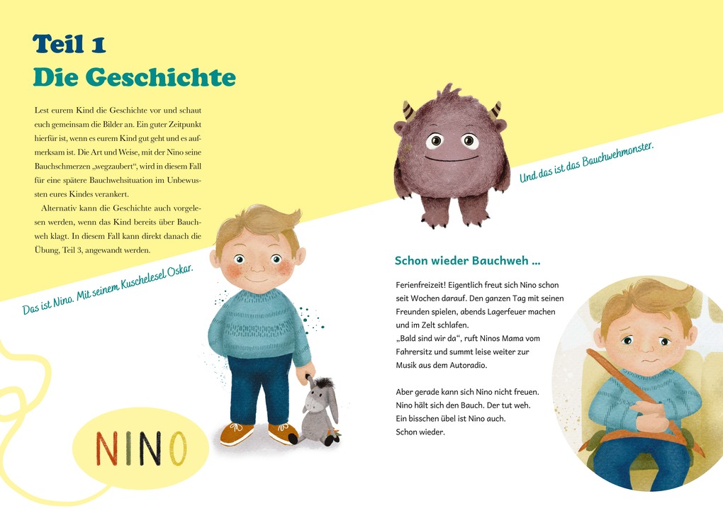 Weitere Ansicht: Nino und das Bauchweh | Isabella Grohmann