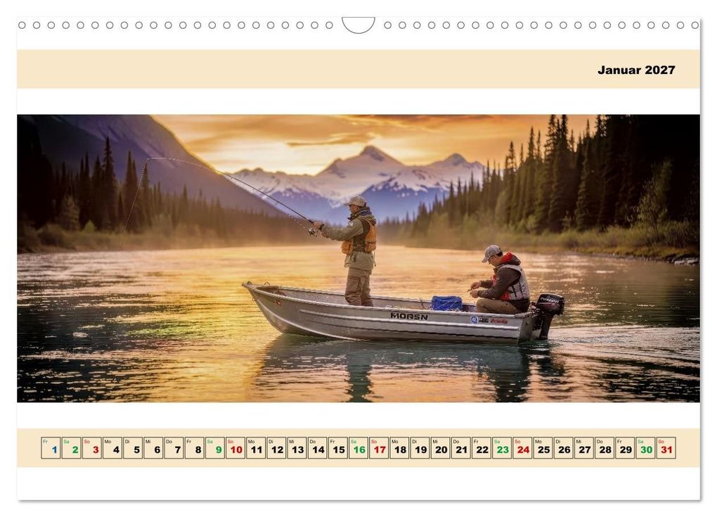 Weitere Ansicht: Alaska - Angeln auf Lachs - Panorama (Wandkalender 2027 DIN A3 quer), CALVENDO Monatskalender | Torsten Irmer, Calvendo