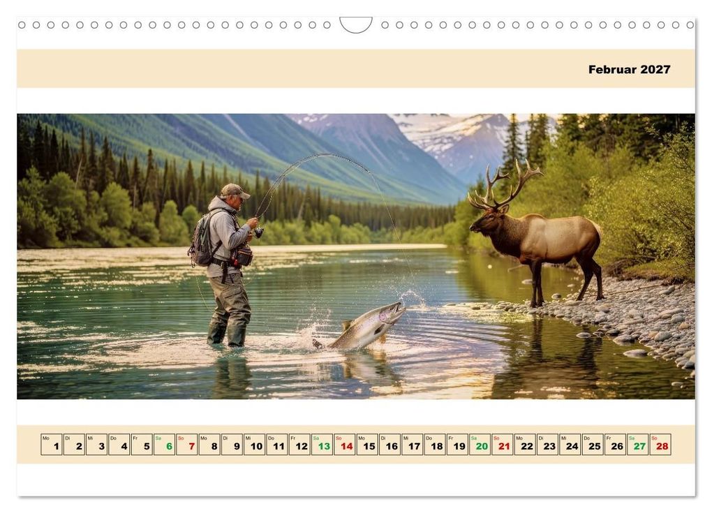 Weitere Ansicht: Alaska - Angeln auf Lachs - Panorama (Wandkalender 2027 DIN A3 quer), CALVENDO Monatskalender | Torsten Irmer, Calvendo