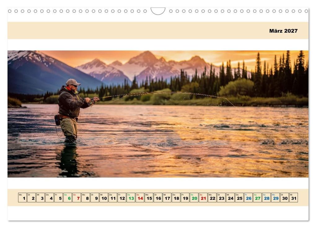 Weitere Ansicht: Alaska - Angeln auf Lachs - Panorama (Wandkalender 2027 DIN A3 quer), CALVENDO Monatskalender | Torsten Irmer, Calvendo