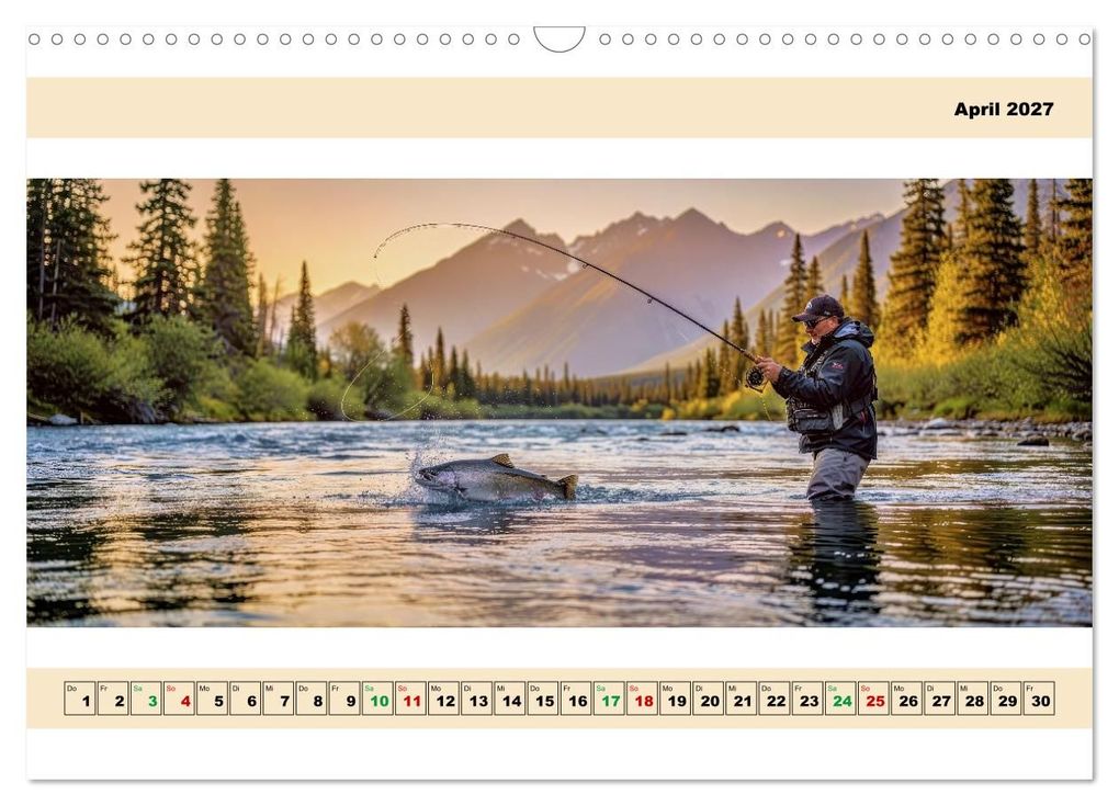 Weitere Ansicht: Alaska - Angeln auf Lachs - Panorama (Wandkalender 2027 DIN A3 quer), CALVENDO Monatskalender | Torsten Irmer, Calvendo
