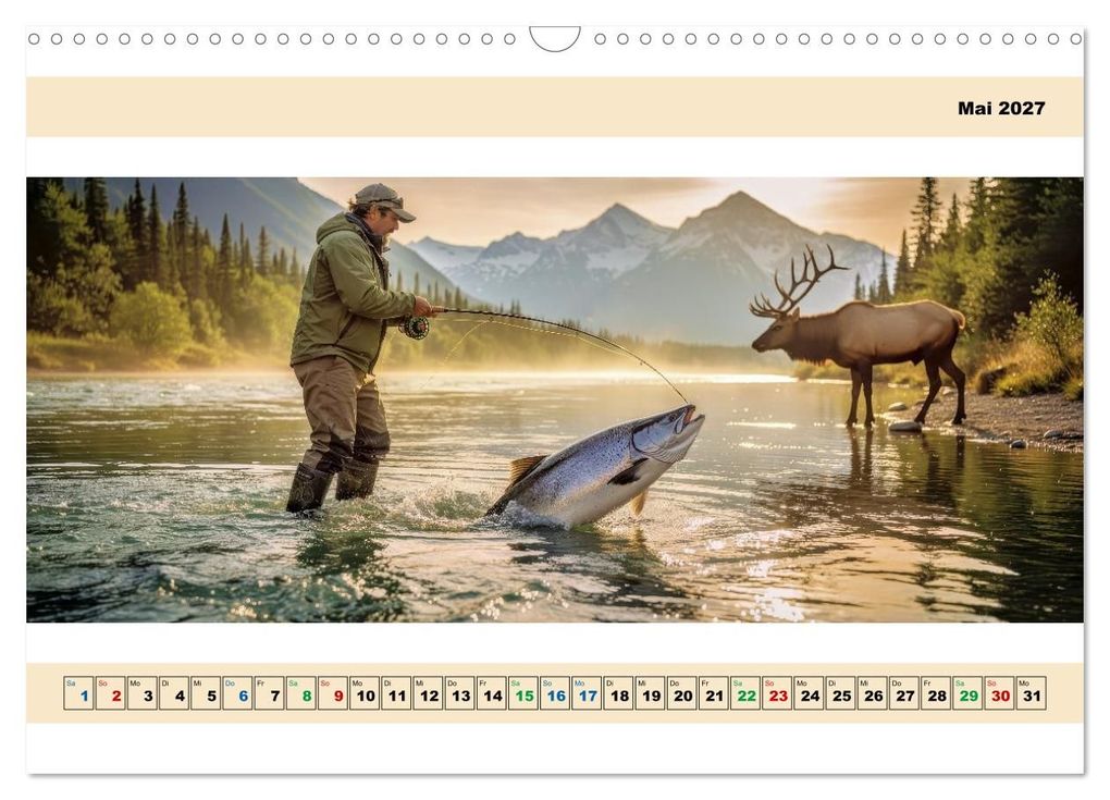 Weitere Ansicht: Alaska - Angeln auf Lachs - Panorama (Wandkalender 2027 DIN A3 quer), CALVENDO Monatskalender | Torsten Irmer, Calvendo