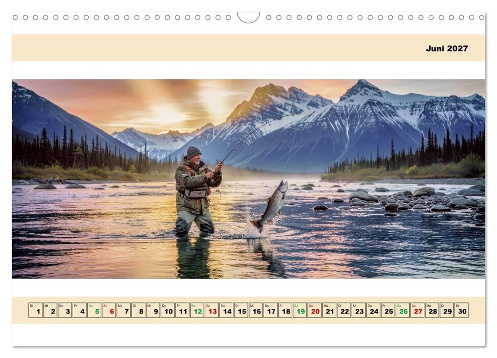 Weitere Ansicht: Alaska - Angeln auf Lachs - Panorama (Wandkalender 2027 DIN A3 quer), CALVENDO Monatskalender | Torsten Irmer, Calvendo