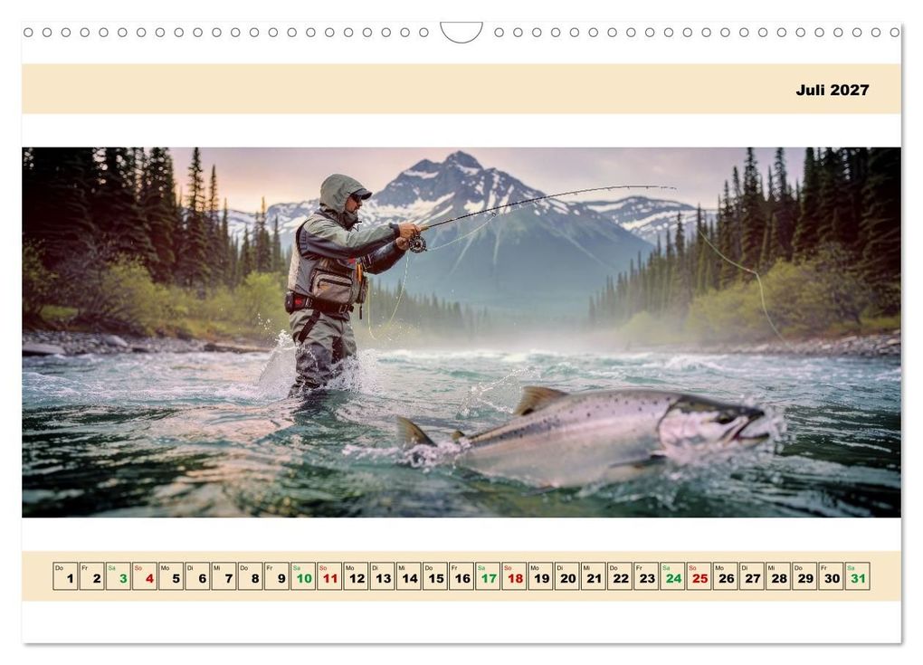 Weitere Ansicht: Alaska - Angeln auf Lachs - Panorama (Wandkalender 2027 DIN A3 quer), CALVENDO Monatskalender | Torsten Irmer, Calvendo