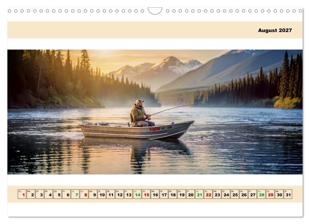 Weitere Ansicht: Alaska - Angeln auf Lachs - Panorama (Wandkalender 2027 DIN A3 quer), CALVENDO Monatskalender | Torsten Irmer, Calvendo