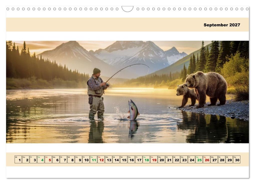 Weitere Ansicht: Alaska - Angeln auf Lachs - Panorama (Wandkalender 2027 DIN A3 quer), CALVENDO Monatskalender | Torsten Irmer, Calvendo