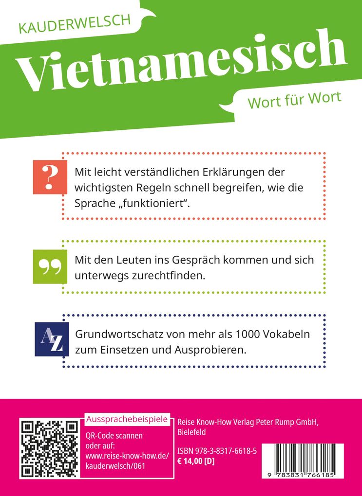 Weitere Ansicht: Reise Know-How Sprachführer Vietnamesisch - Wort für Wort | Monika Heyder