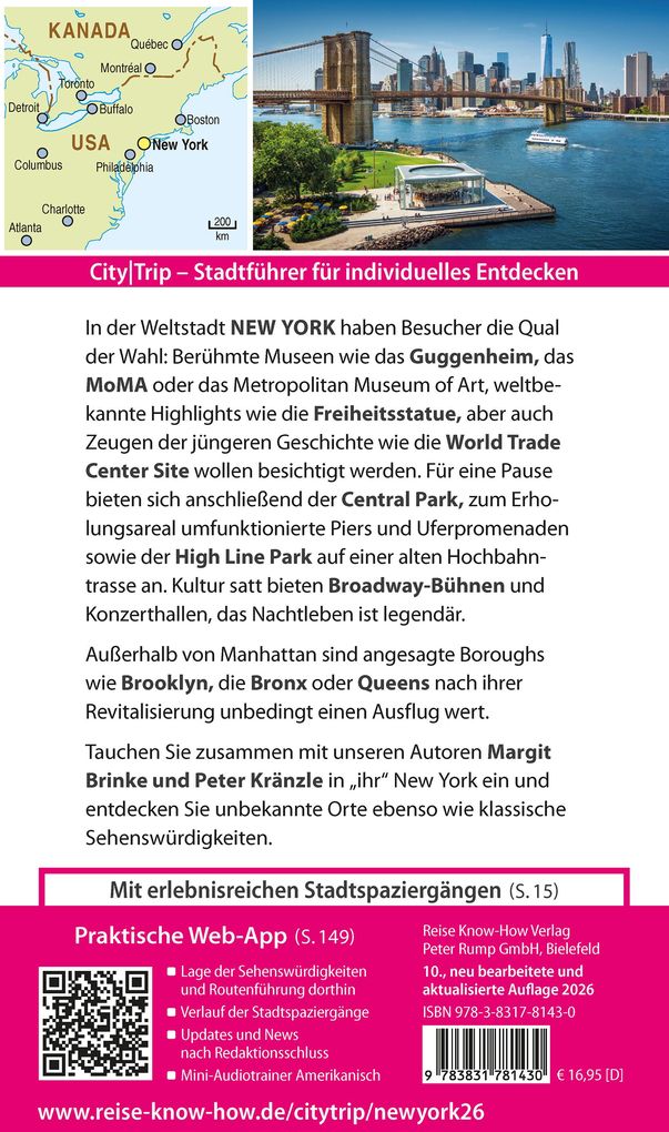 Weitere Ansicht: Reise Know-How CityTrip New York | Peter Kränzle, Margit Brinke