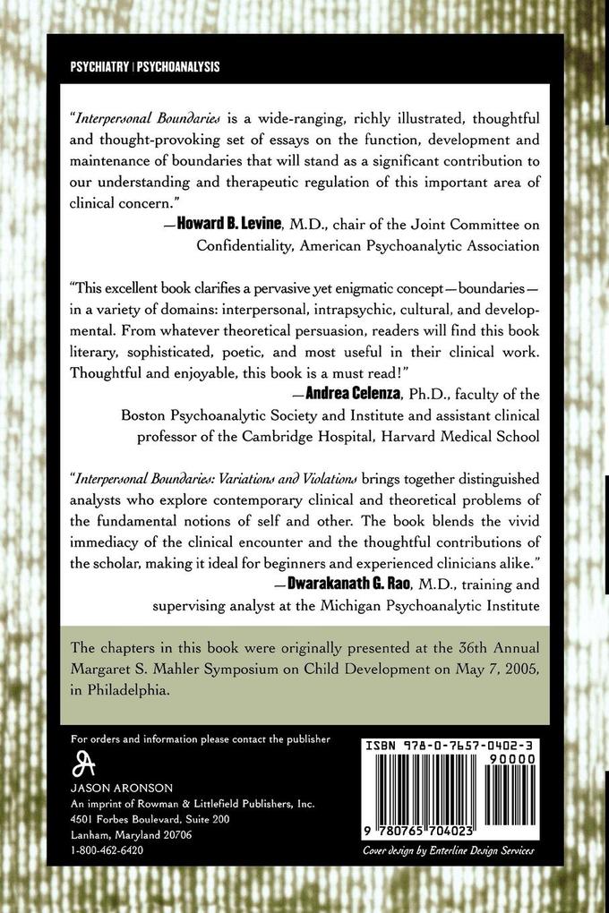 Weitere Ansicht: Interpersonal Boundaries
