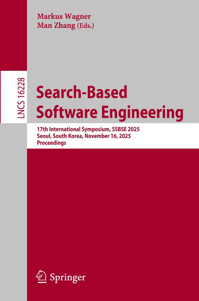 Produktbild: Search-Based Software Engineering