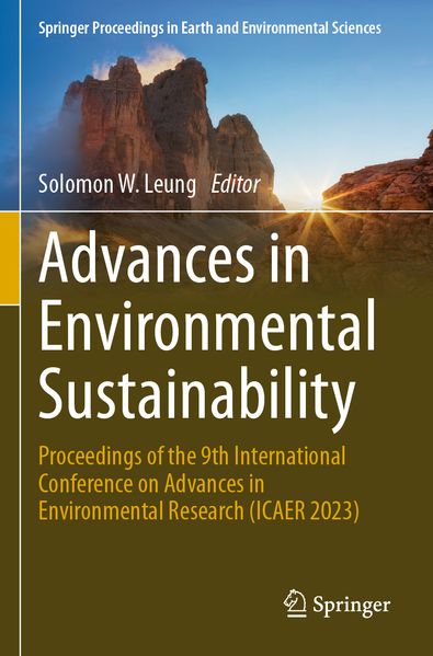 Produktbild: Advances in Environmental Sustainability
