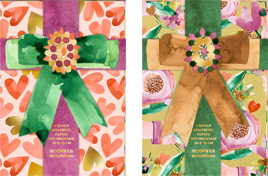 Produktbild: Geschenkpapier-Bogen mit Goldfolie - Schöner Schenken