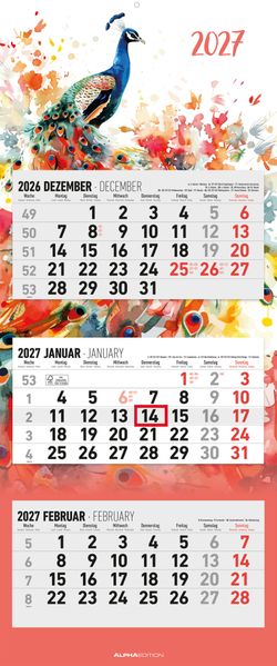 Produktbild: 3-Monatskalender Design 2027 | Neumann Verlage GmbH & Co. KG