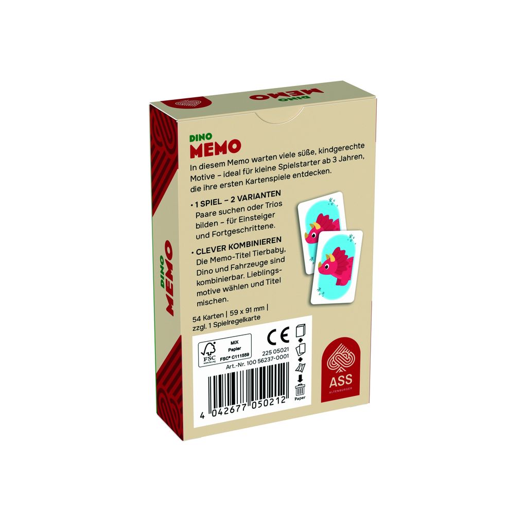 Weitere Ansicht: Dino Memo | ASS - Spielkartenfabrik Altenburg GmbH