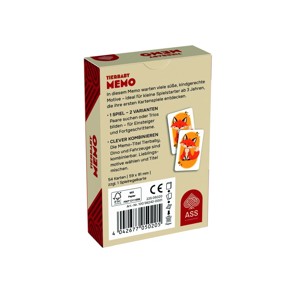 Weitere Ansicht: Tierbaby Memo | ASS - Spielkartenfabrik Altenburg GmbH