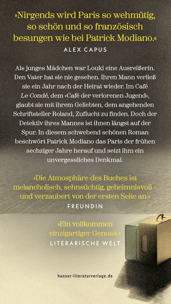 Weitere Ansicht: Im Café der verlorenen Jugend | Patrick Modiano