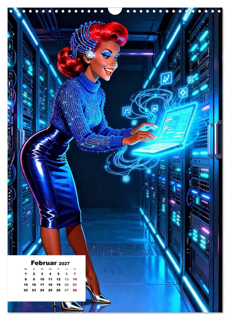 Weitere Ansicht: Neon-Girls (Wandkalender 2027 DIN A3 hoch), CALVENDO Monatskalender | Calvendo, Liam Blue