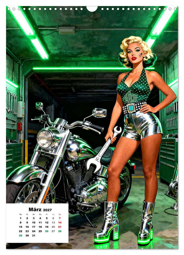 Weitere Ansicht: Neon-Girls (Wandkalender 2027 DIN A3 hoch), CALVENDO Monatskalender | Calvendo, Liam Blue