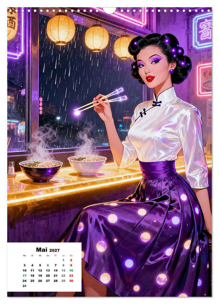 Weitere Ansicht: Neon-Girls (Wandkalender 2027 DIN A3 hoch), CALVENDO Monatskalender | Calvendo, Liam Blue